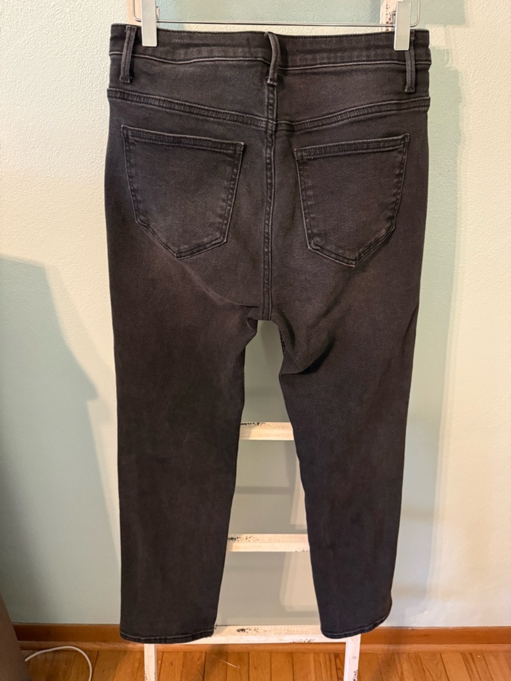 DRIFTWOOD Faded Charcoal Black High-Rise Straight Leg Ankle Jeans Size 28 - Picture 4 of 9